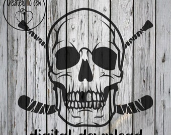 Hockey Skull SVG Cut File and PNG Instant Digital Download For Cricut Machines and Use in Canva