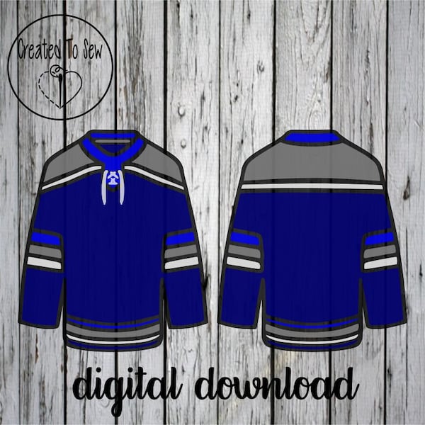 Hockey Jersey With Laces SVG Digital Cut File, Ice Hockey SVG File, Ice Hockey Decal, Ice Hockey Stickers, Ice Hockey Vector, Hockey Crafts