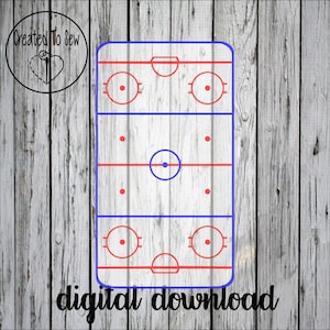 Ice Hockey Rink SVG Cut File Instant Digital Download For Cricut