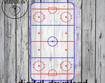 Ice Hockey Rink SVG Cut File Instant Digital Download For Cricut