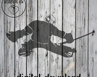Ice Hockey Goalie Silhouette SVG File and PNG For Instant Digital Download For Cricut Cutters Canvas