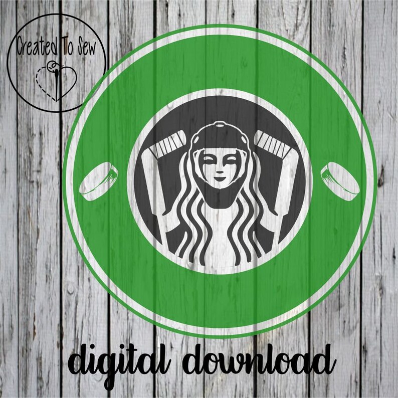 May include: A green and white digital download graphic featuring a hockey-themed design. The central image is a stylized hockey player with a hockey stick, surrounded by a green circle. The words "digital download" are at the bottom.
