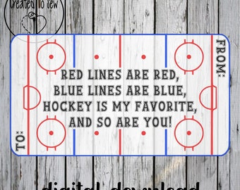Hockey Is My Favorite And So Are You SVG File Digital Instant Download For Creating Valentines Day Cards, Shirts, Gifts, And More