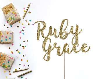 name cake topper etsy