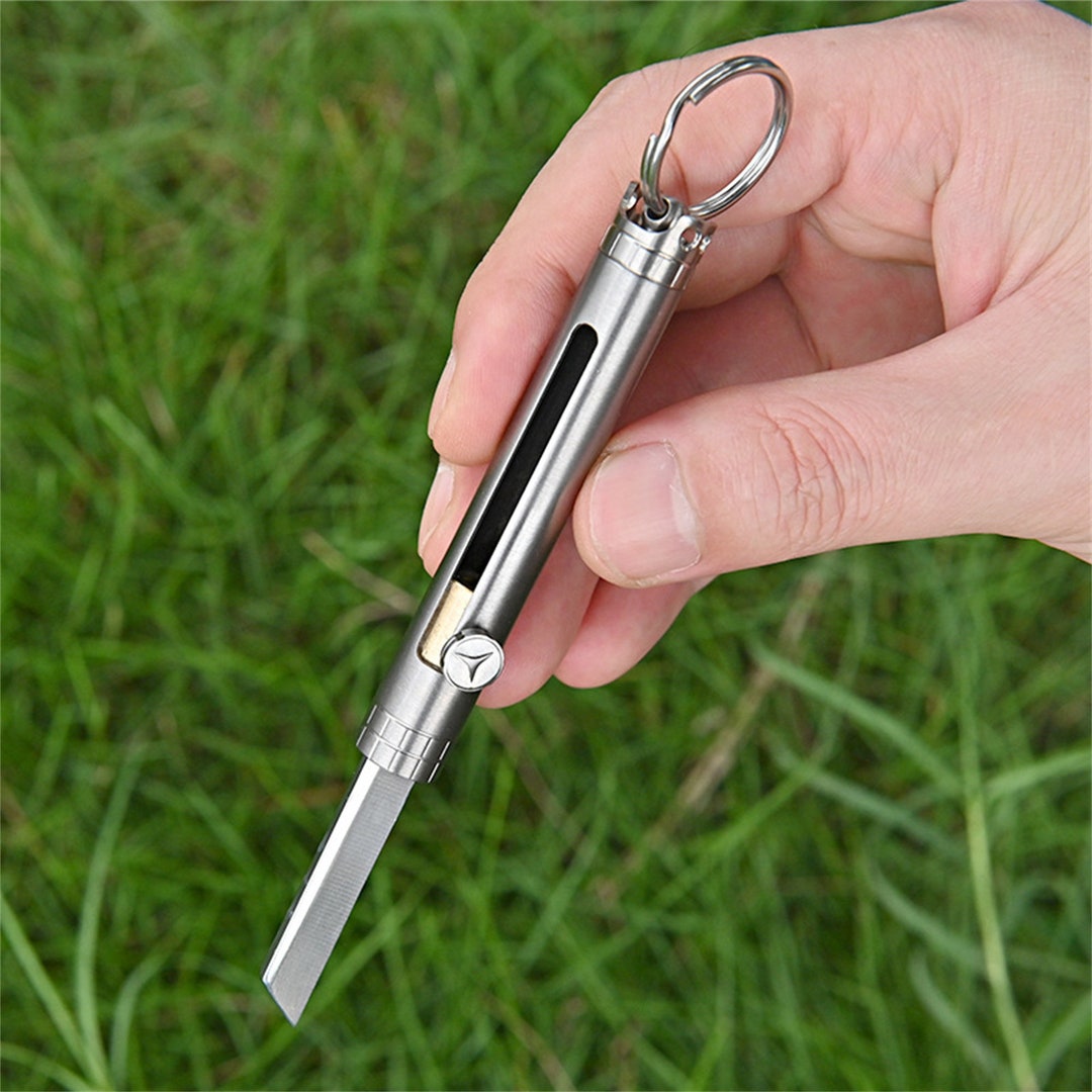 Brass EDC Knife Keychain Tool Convenient Razer Box Opener Etsy