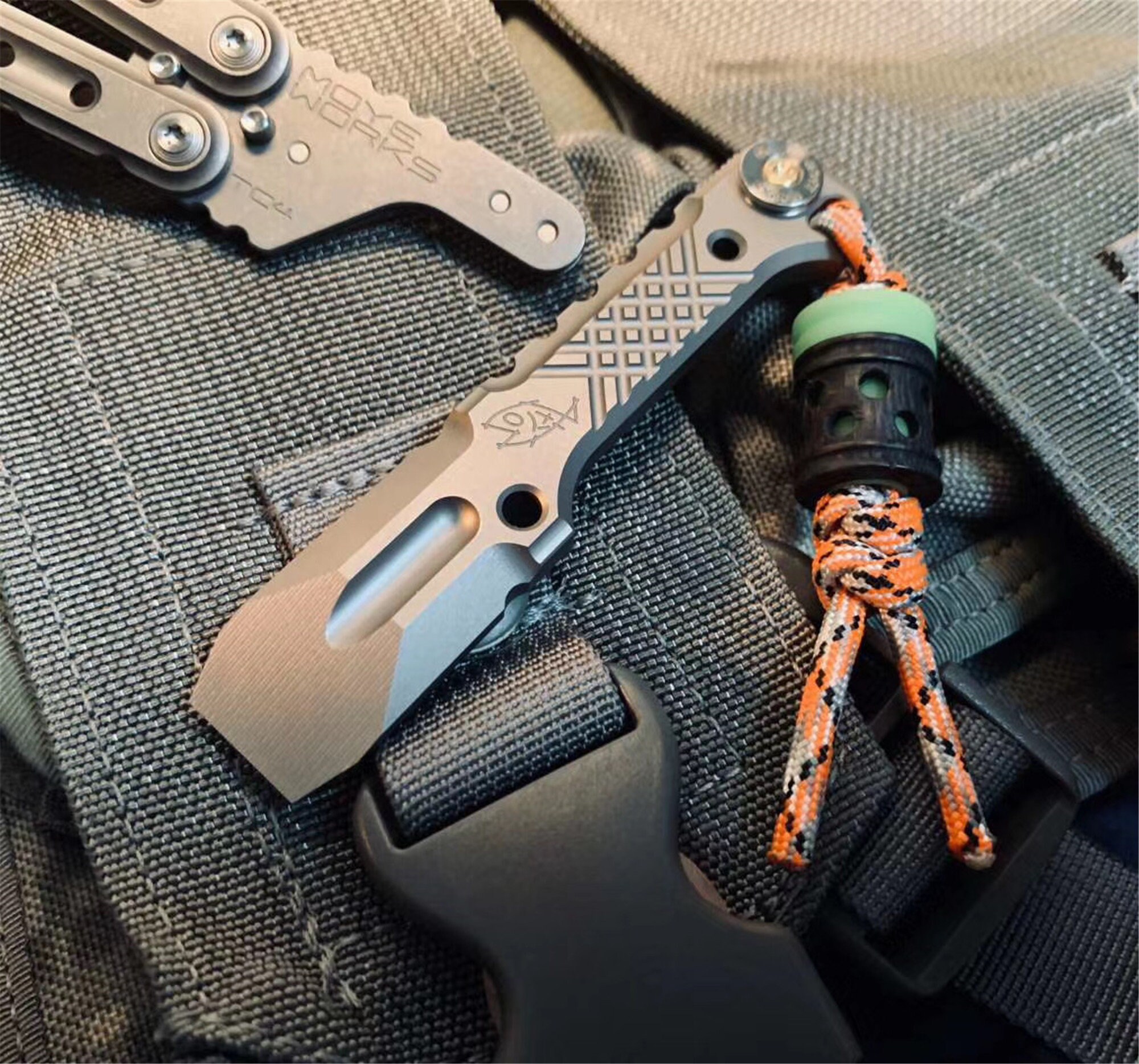 Moyeworks Bullhead Prybar Titanium TC21 EDC Keychain Gear Etsy