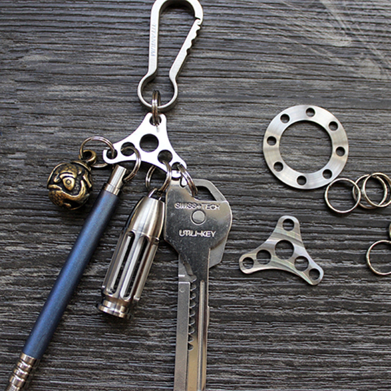New EDC Keychain Convienient and Easy Titanium Carabiner Etsy