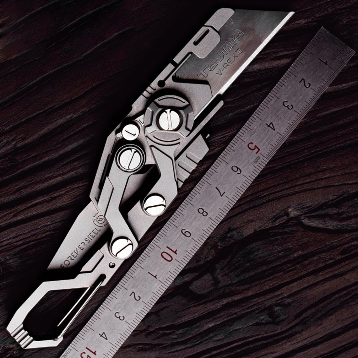 The Grouper Style Titanium Utility Knife Cuttingtool EDC Etsy