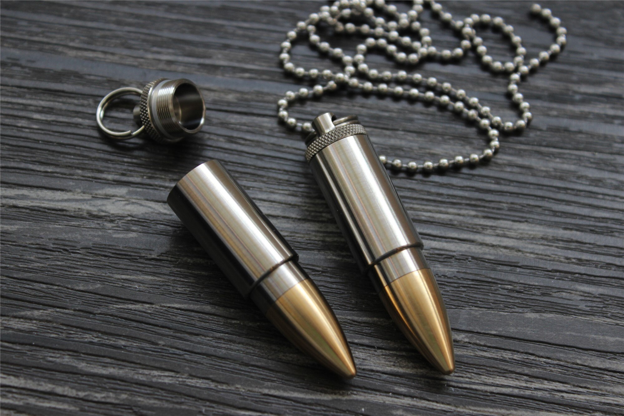 New Titanium EDC Tiny Container Necklace Everydaycarry Etsy