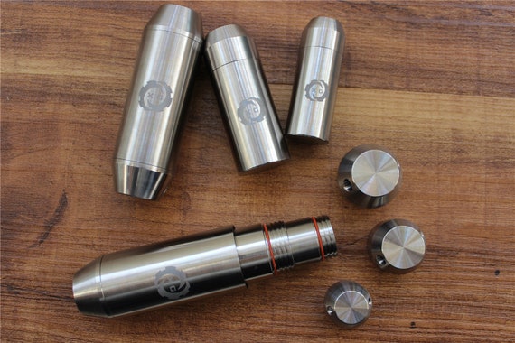 Waterproof Titanium Pill Box Case Bottle Batteries Storage Survival Kit