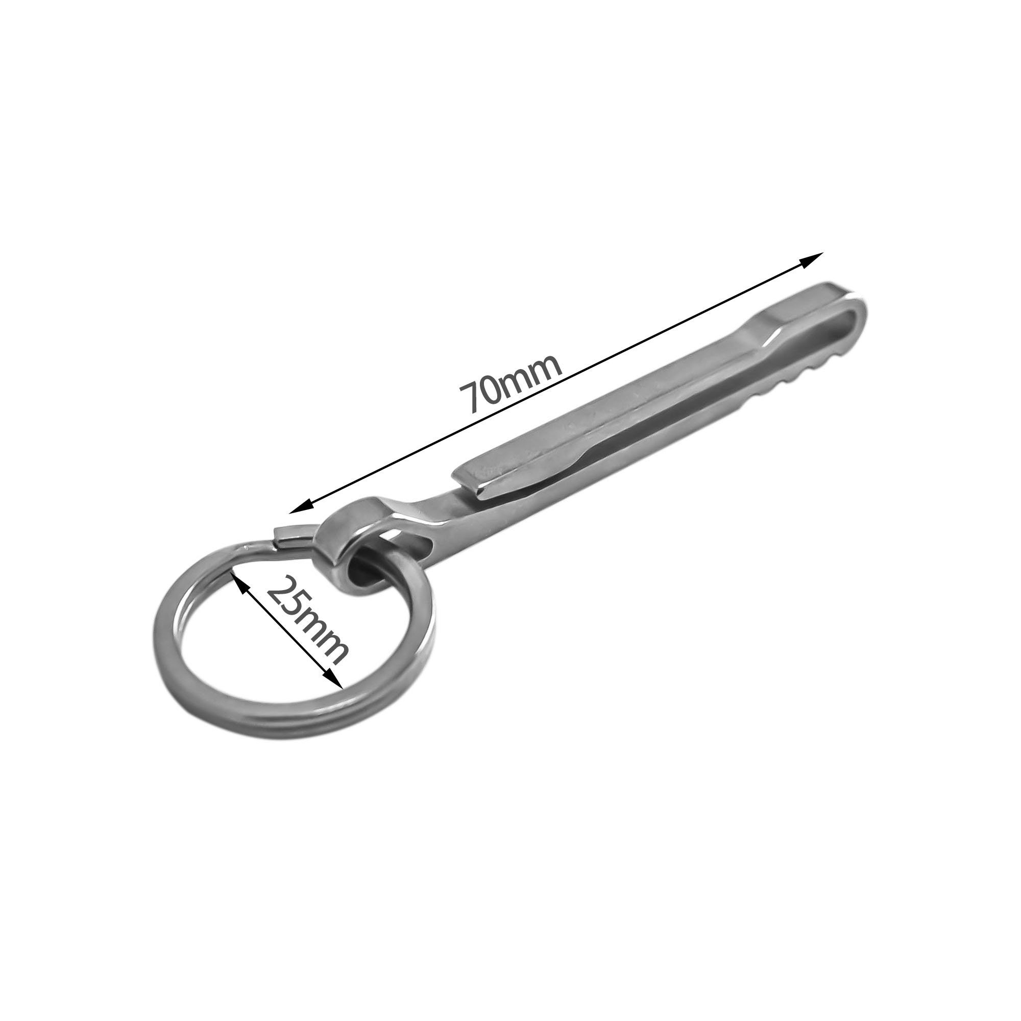 Super Lightweight Titanium Keychain Carabiner,Quick Release Titanium Spring Snap TISUR Accessories Key Clip 
