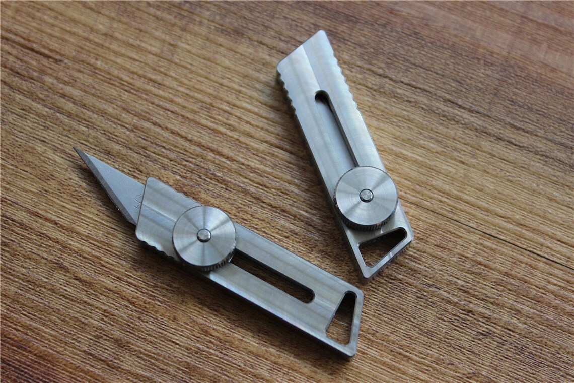 EDC Tool Titanium Mini Knife Art Cutter Knife Key Chain Knife Etsy