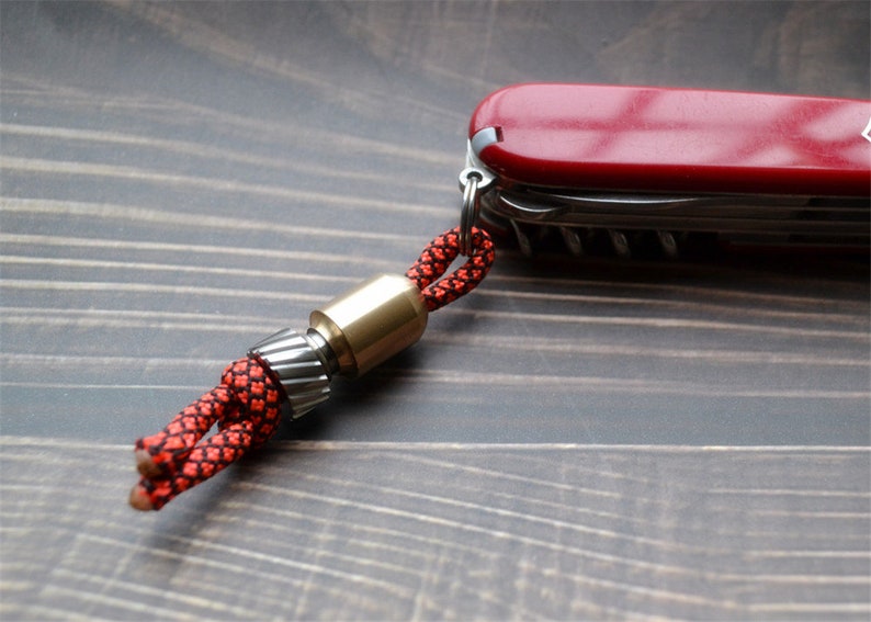 Titanium EDC Brass Bead Knife Lanyards Paracord Rope Fall Etsy