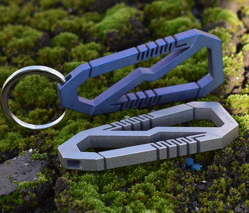 Titanium Keyring EDC Key Chain Carabiner Everydaycarry Daily Etsy