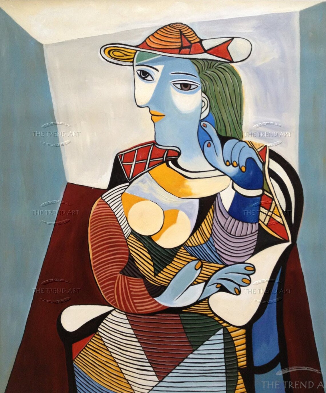 Pablo Picasso Oil Painting Portrait of MarieTherese Premium Etsy