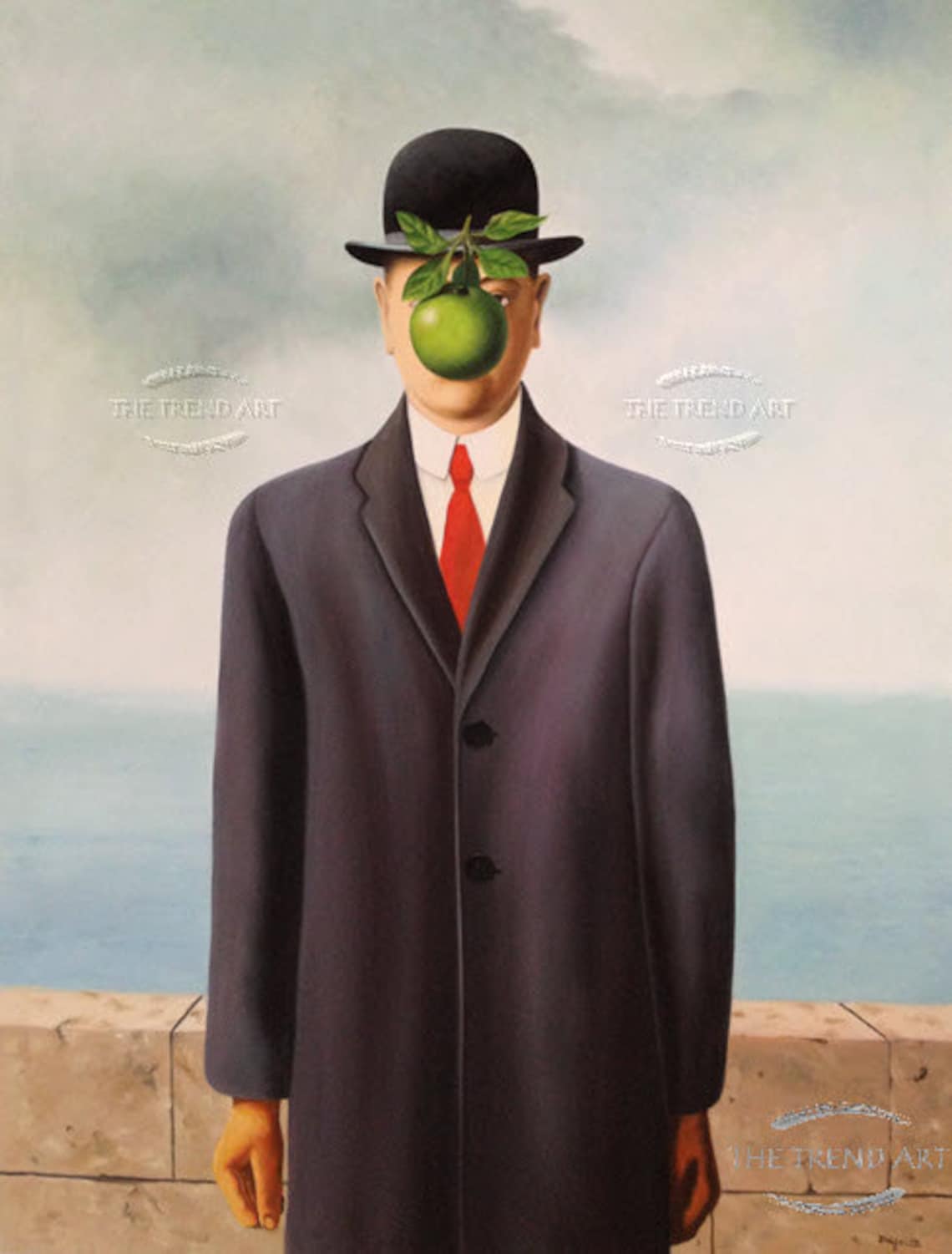 The Son of Man Painting Rene Magritte HandPainted Art Oil on Etsy