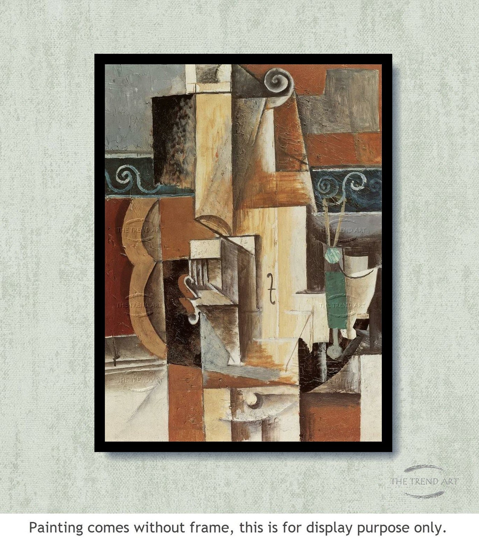 Pablo Picasso Oil Painting Music Art Guitar and Violin | Etsy