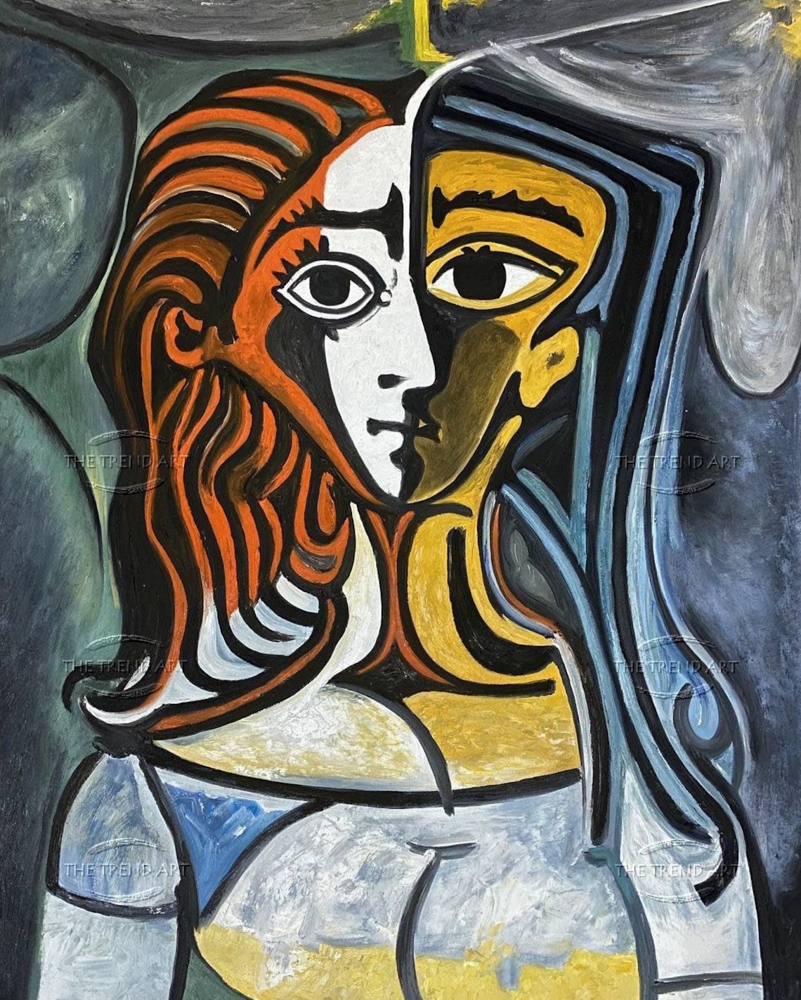 Pablo Picasso Ölgemälde Berühmte Büste einer Frau ohne Titel | Etsy