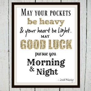 Irish Blessing - Irish Blessing Sign, Irish Blessing Wall Art, Irish Blessing Print, Irish Blessing Poster, St Patricks Day Gift, Printable