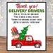 Deliver Driver Sign, Delivery Driver Christmas Sign, Delivery Driver ...