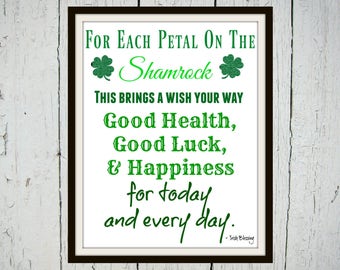 Bendición irlandesa - Signo de bendición irlandesa, regalos irlandeses, cita irlandesa, día de San Patricio, decoraciones del día de San Patricio, decoración del día de San Patricio, citas