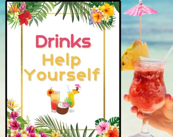 Fiesta Luau, Signo de fiesta Luau, Fiesta de graduación de Luau, Signo de Luau, Signos de fiesta, Signos de fiesta de Luau, Fiesta de cumpleaños de Luau, Luau, Fiesta hawaiana, Tropical