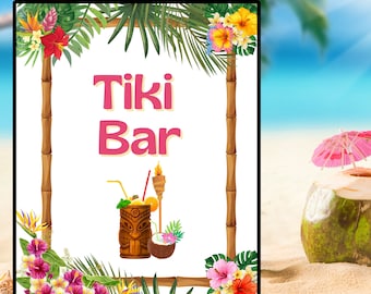 Luau, Fiesta luau, Letrero de fiesta luau, Letrero luau, Letreros luau, Letrero de bar Tiki, Fiesta de graduación luau, Fiesta de cumpleaños luau, Decoración luau, Letreros de bar Tiki