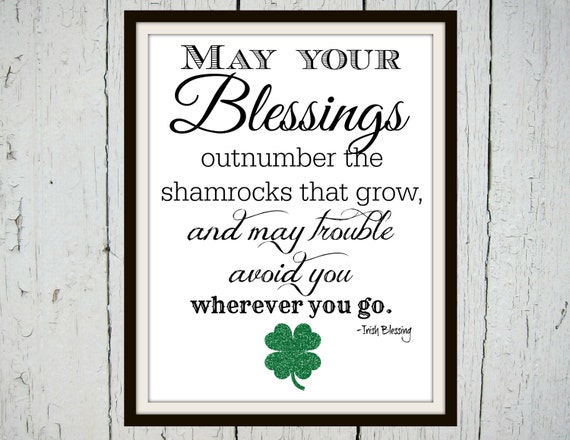 Irish Blessing Irish Blessing Sign Irish Gifts Wedding Etsy
