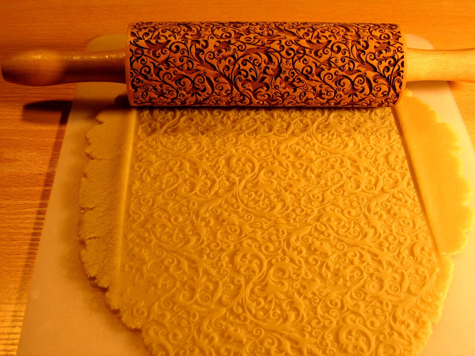 Flowers Embossing Rolling Pin. Flowers pattern. Engraved Etsy