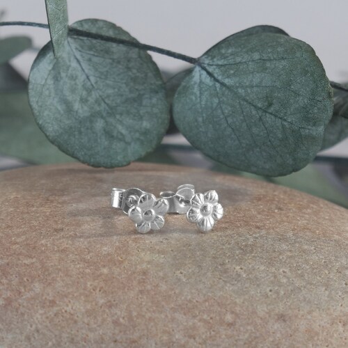 Long Post Stud Earrings Tiny Minimalist Sterling Silver Heart Etsy UK