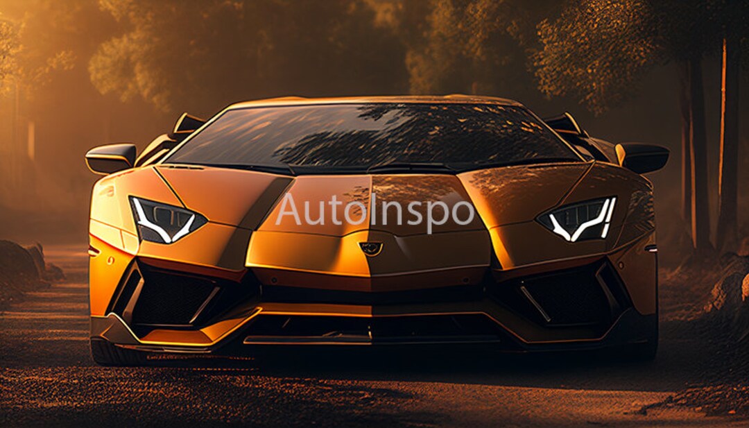 Printable Lamborghini Aventador Style Digital Art Image - Etsy