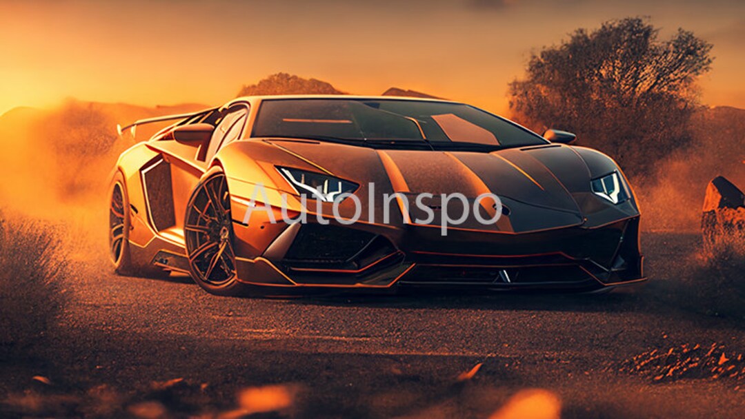 Printable Lamborghini Aventador Style Digital Art Image - Etsy