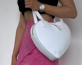 Small Bag, Women's Bag Eco Leather, Eco Leather Hip Bag, Crossbody Heart Bag,Heartshaped Leather CrossBody Bag,Valentine's Day Gift For Her