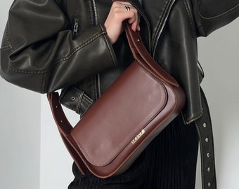 Bolso crossbody mujer, bolso de cuero mujer, bolso de cuero genuino, bolso de hombro de cuero hecho a mano, bolso de mujer, bolso para mujer, bolso de regalo del día de la madre