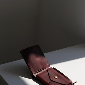 Cartera de Cuero,Cartera Hecha a Mano,Cartera de Mujer,Cartera para Hombre,Mini Cartera de Cuero,Cartera Minimalista,Cartera para Mujer,Regalo para el Día de la Madre imagen 7