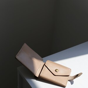 Cartera de Cuero,Cartera Hecha a Mano,Cartera de Mujer,Cartera para Hombre,Mini Cartera de Cuero,Cartera Minimalista,Cartera para Mujer,Regalo para el Día de la Madre imagen 5