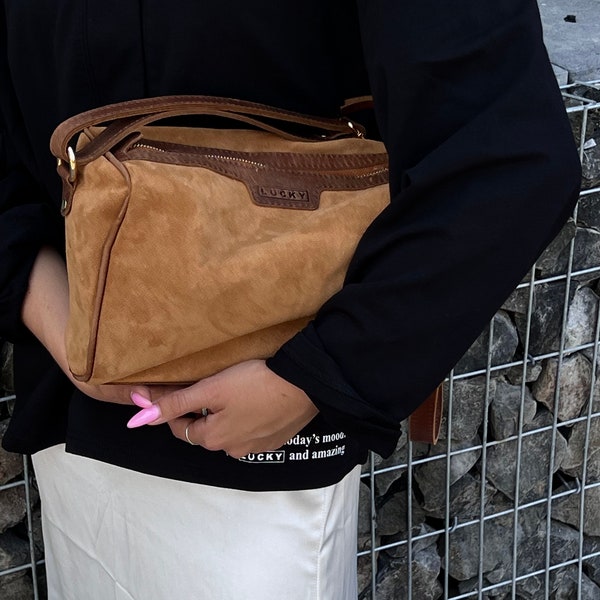 Sacs pour femme,Sac en cuir véritable pour femme,Sac femme en cuir,Sac seau en cuir,Sacs à main en daim pour femme,Idée cadeau femme,Cadeau pour la fête des mères