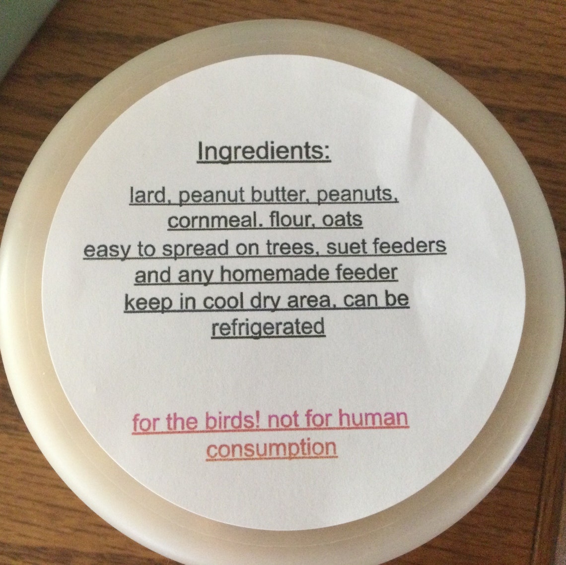 Bark Butter for the Birds Fresh Homemade to Order Just Simple Etsy