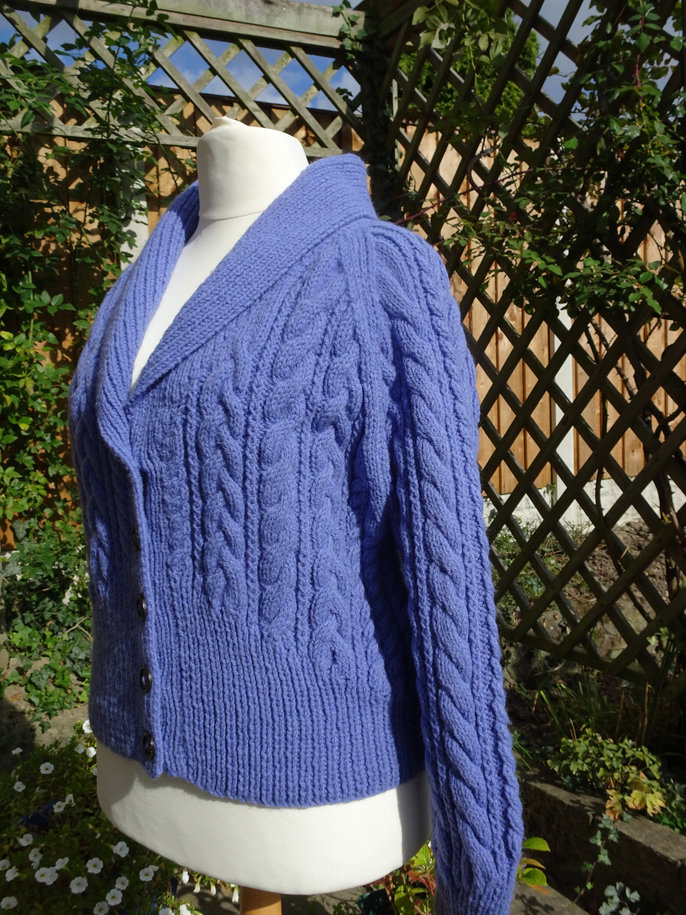 Aran Cardigan - Etsy UK