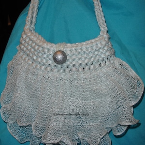 Silver Evening Bag, Bridal/Bridesmaid Bag,  Pretty Delicate Handmade Bag, Special Occasion/Evening Bag, Satin Lined Silver Bag, Wedding Bag