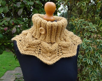 Hand Knitted Neck Warmer, Woolly Neck Cowl, Polo Neck Warmer, Soft Chunky Neck Warmer, Soft Polo Neck Cowl, Handmade in UK, Gift Ideas