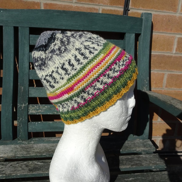 Stripe Stretch Knit Onesie with Hat