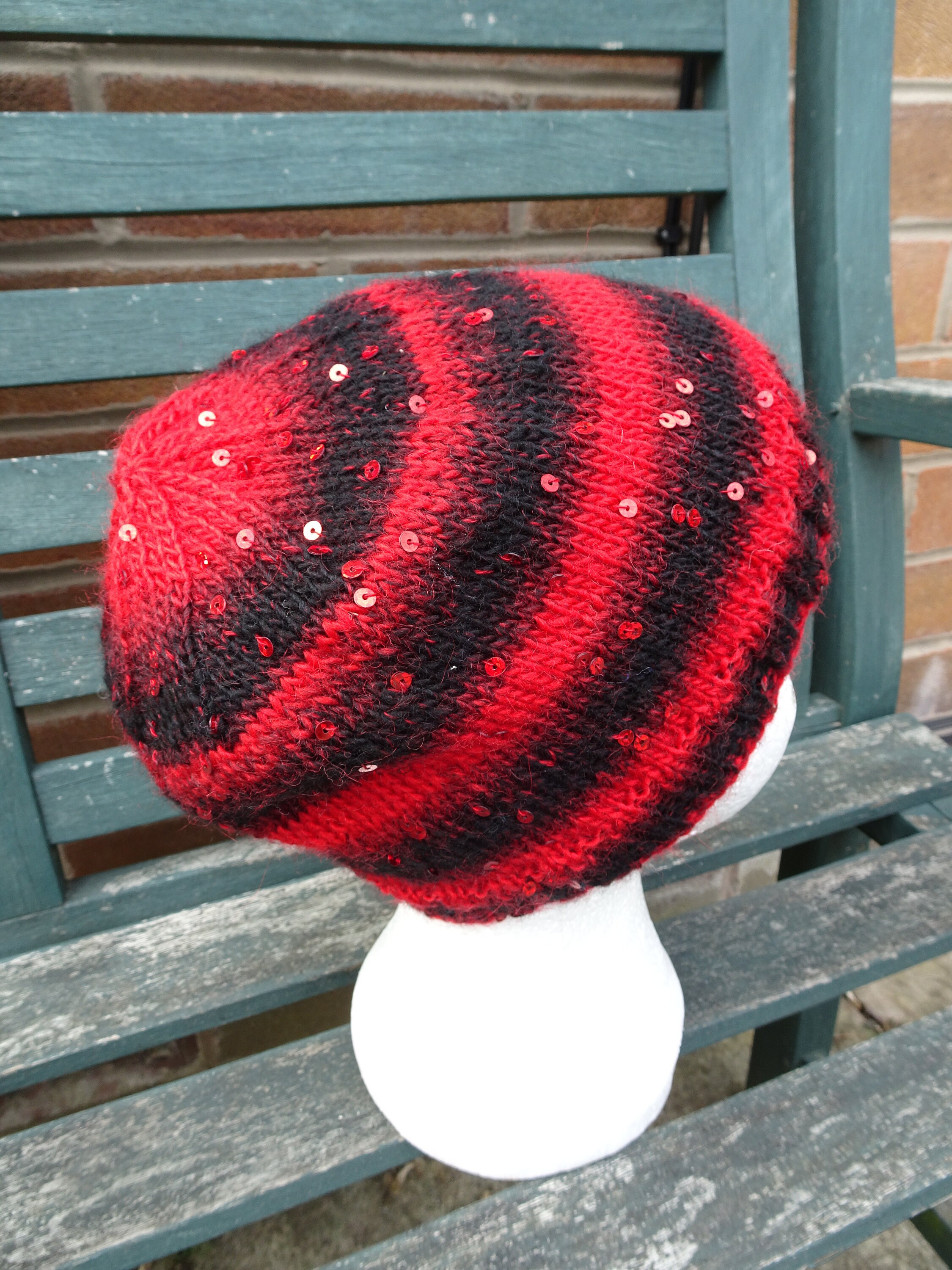 Striped Hat Striped Beanie Adult 