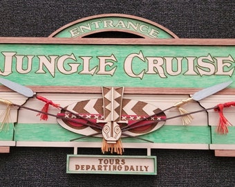 Replica Disneyland Jungle Cruise Attraction Signage