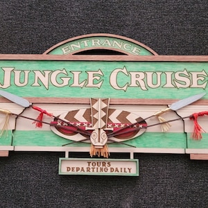 Replica Disneyland Jungle Cruise Attraction Signage