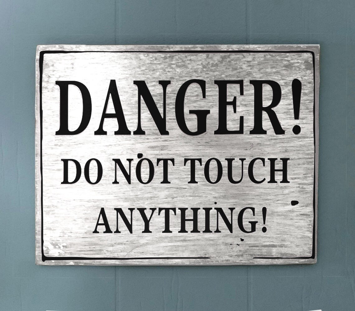 The warrens danger do not touch anything replica etsy canada