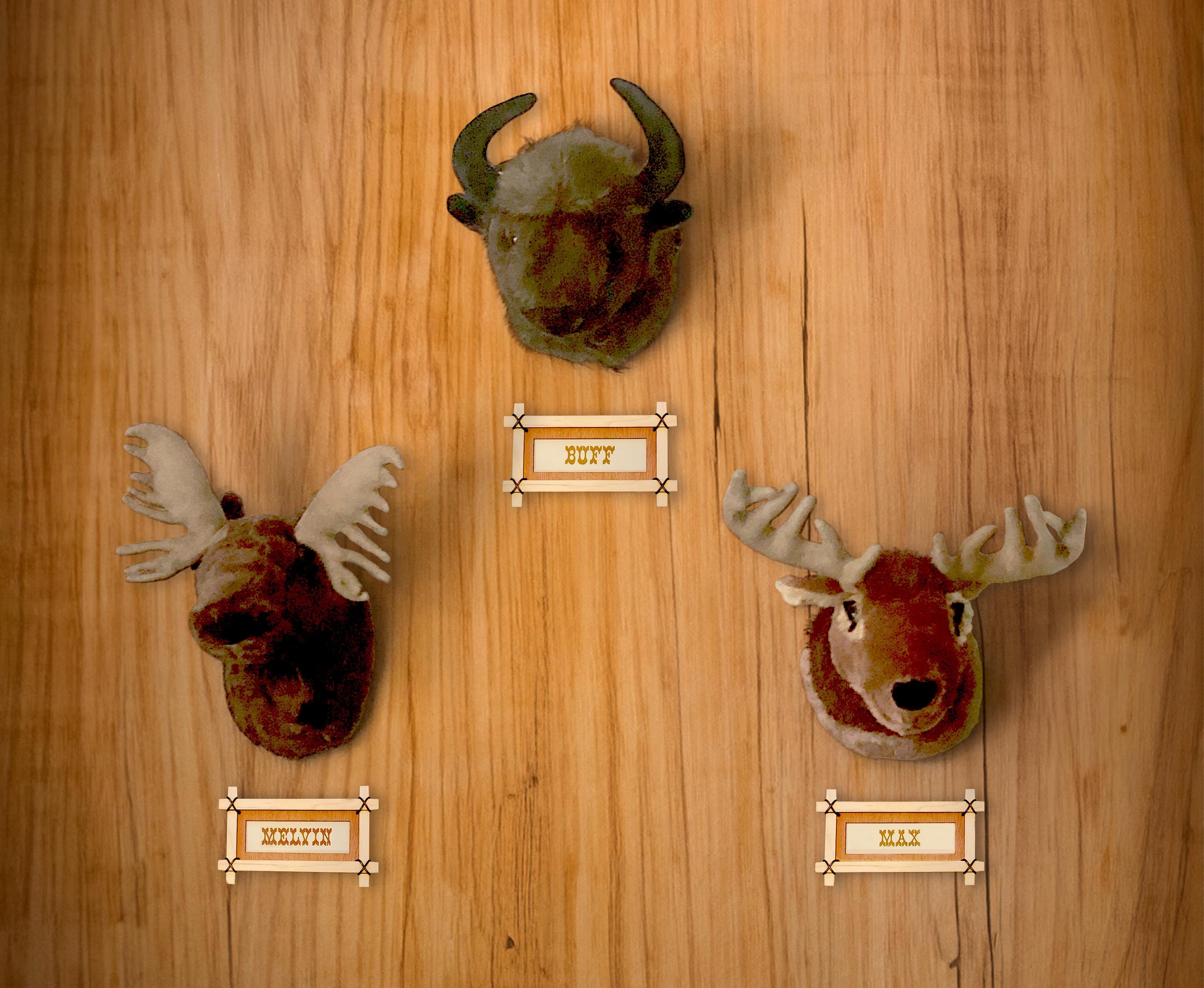 Replica Disneyland Country Bears Jamboree Mounted Head Name