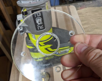 Ryobi/Ridgid Compact Routers - Guide Bushing Round Baseplate - Custom Made