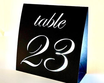 Simply Elegant Table Numbers for weddings.