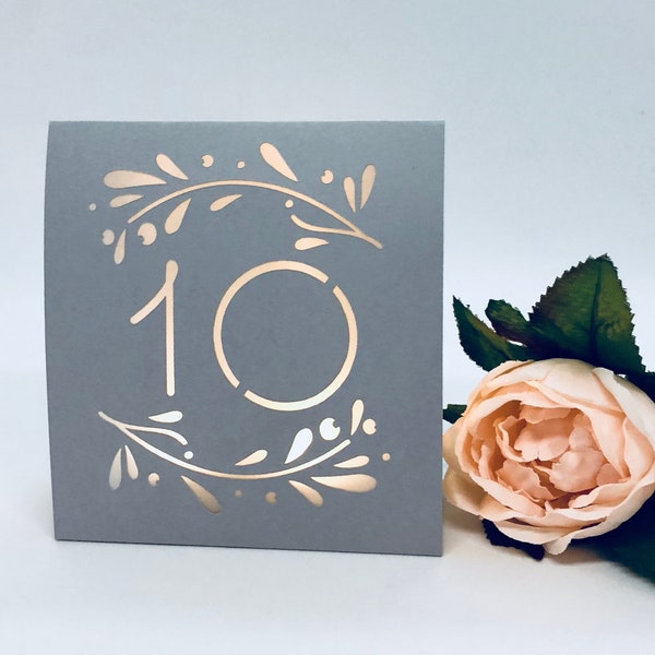 Vellum Table Numbers Etsy